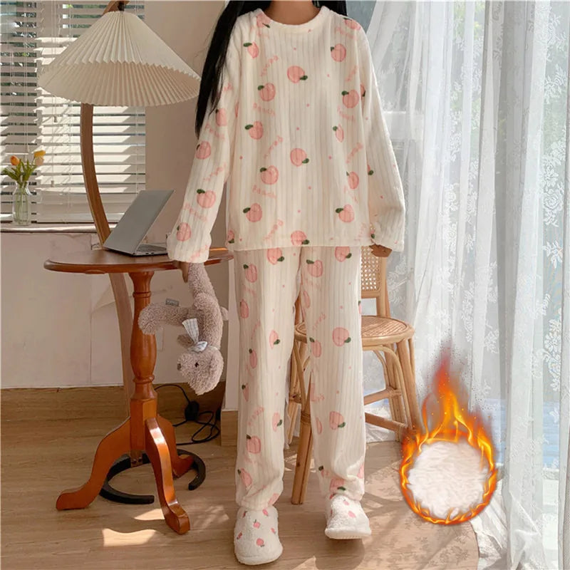 Drune | Fleece Komfort Pyjama - Süß, Warm und Bequem in 7 Trendy Varianten