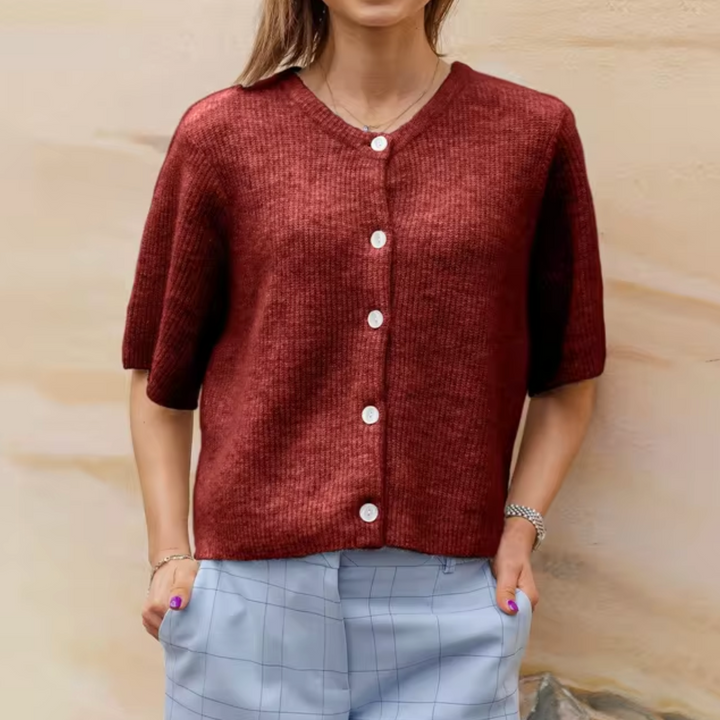 Drune | Kurzes Strick Strickjacke Mit Knöpfen Für Damen