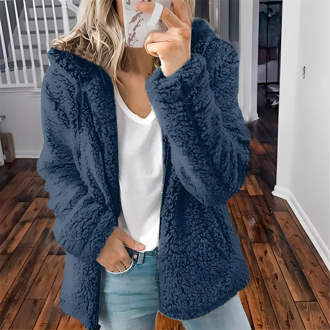 Drune | Damen-Kapuzenwolljacke für Wärme