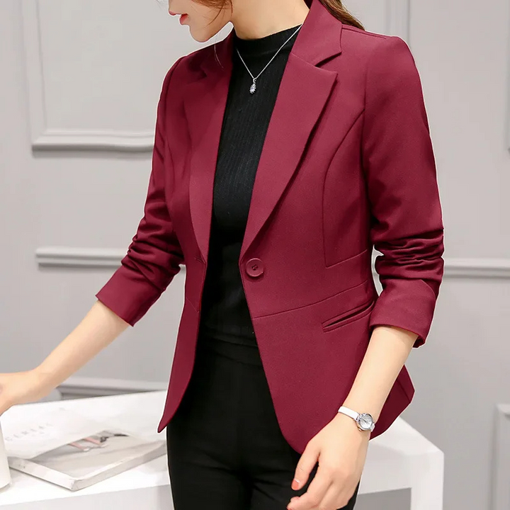 Drune | Blazer Taillierte Passform Strukturiertes Silhouette Ein Knopf Formal