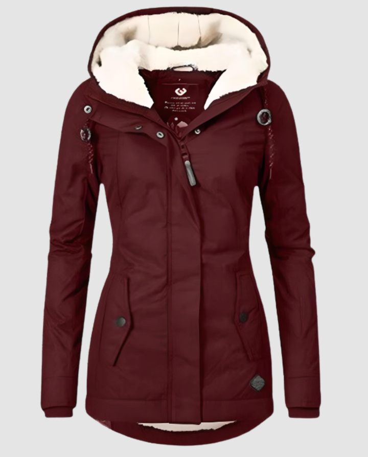 Lange Gefütterte Winterjacke Damen | Drune
