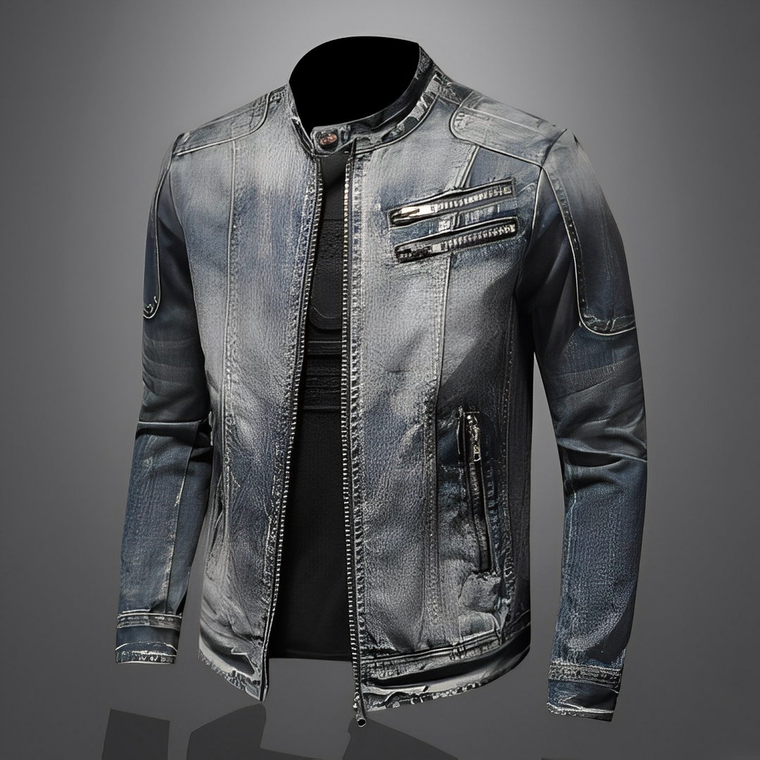 Drune | Stylische Jeansjacke mit Taschen für Männer