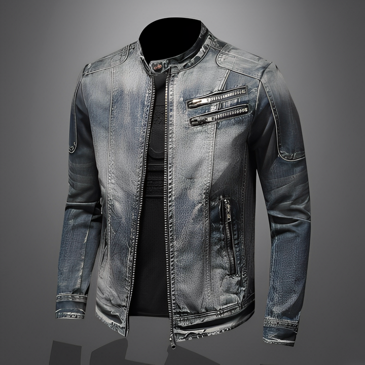 Drune | Stylische Jeansjacke mit Taschen für Männer