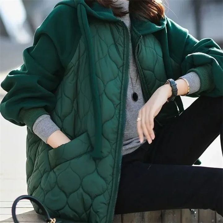 Drune | Oversized gep quiltete Jacke mit Kapuze
