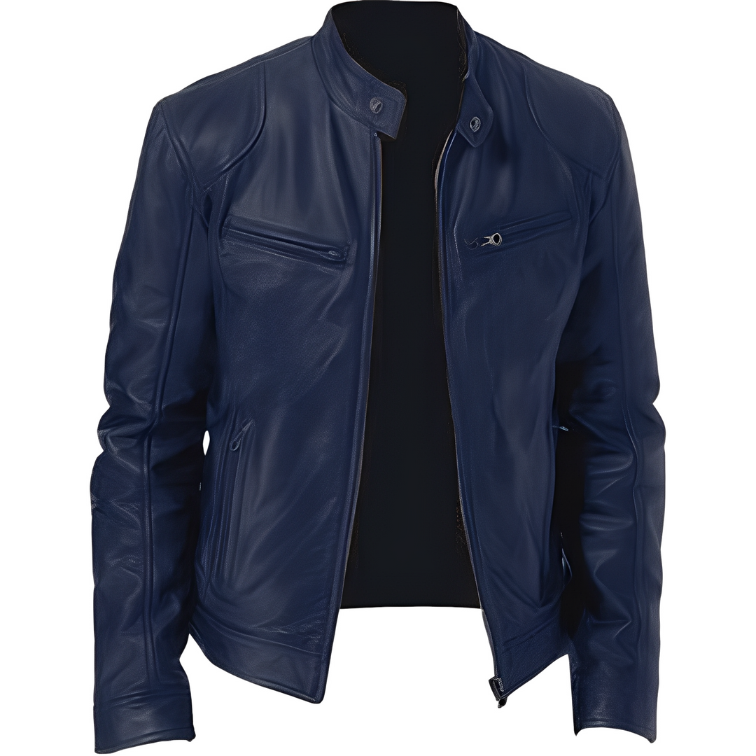 Drune | Lässige, figurbetonte Lederjacke für Männer