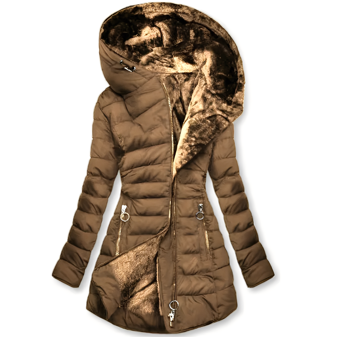 Drune | Moderne Damen-Winterjacke mit Kapuze