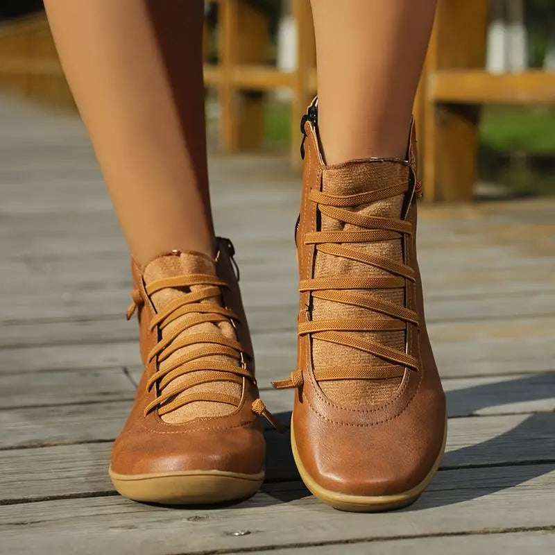 Drune | Stiefeletten Damen – bequemer Schnürverschluss