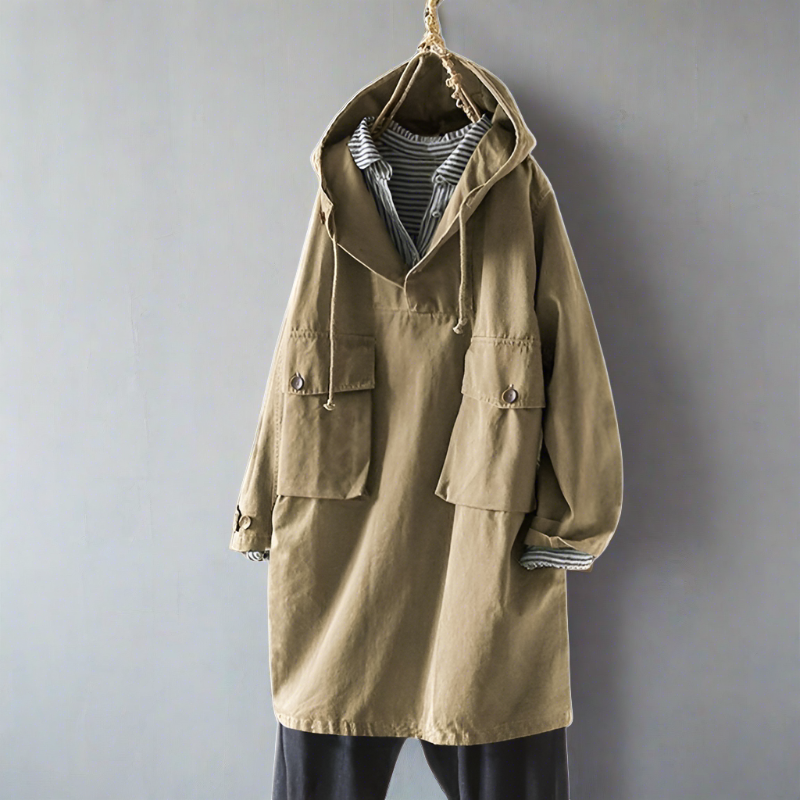 Drune | Wasserdichte Außenjacke mit Kapuze und großen seitlichen Taschen