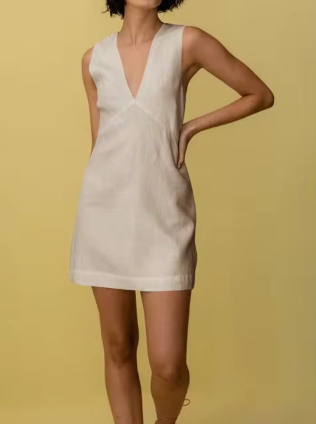 Drune | Mini Kleid Ohne Ärmel aus Leinen