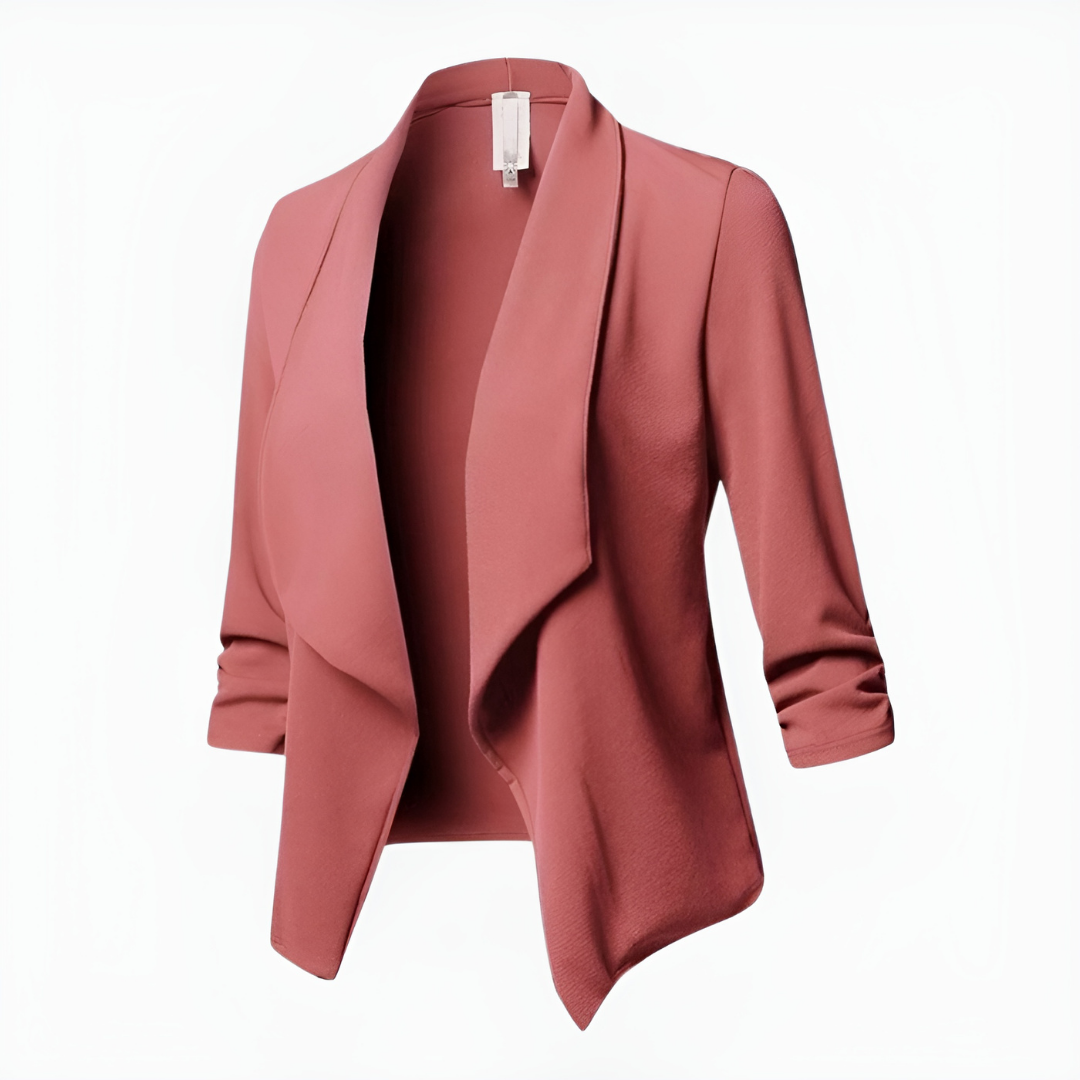 Drune | Damen Cropped Offene Front Blazer - Lange Ärmel