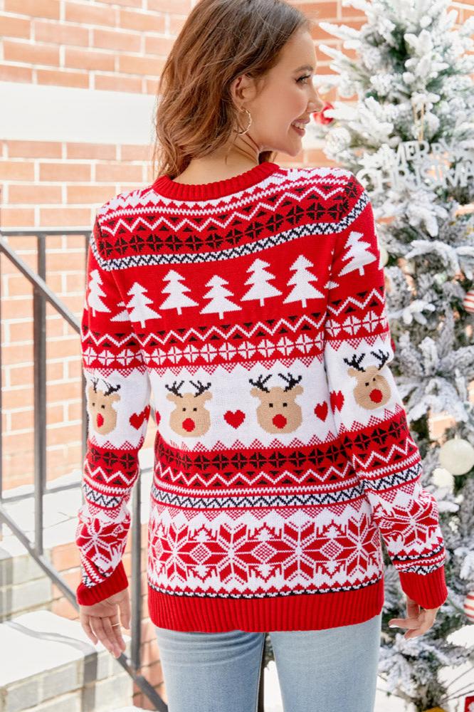 Drune | Weihnachtsbär & Geweih Strickpullover