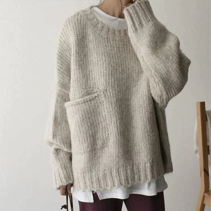 Drune | Sweater mit Übergroßen Taschen Lässiger Moderner Stil Ideal für den Winter