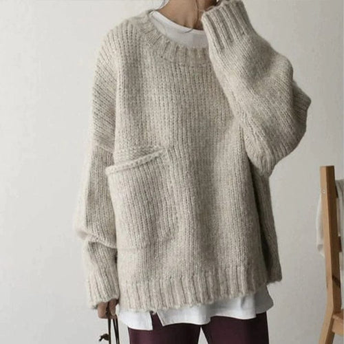 Drune | Sweater mit Übergroßen Taschen Lässiger Moderner Stil Ideal für den Winter