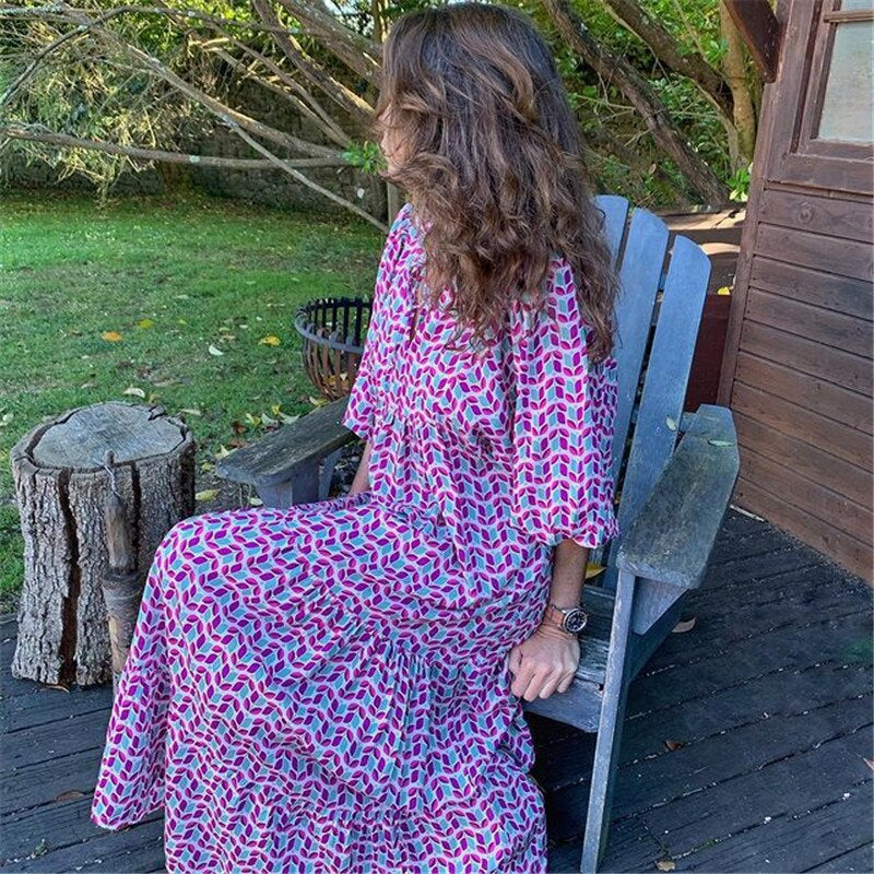 Drune - Hochwertiges Maxikleid mit schönem Muster
