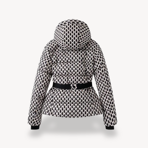 Drune | Damen Gepolsterte Daunenjacke mit Kapuze und Gürtel Gemütlicher Stil