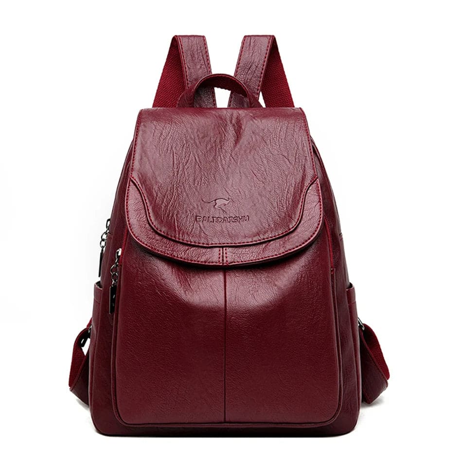 Damen Diebstahlsicherer Lederrucksack Für Stilvolle Frauen