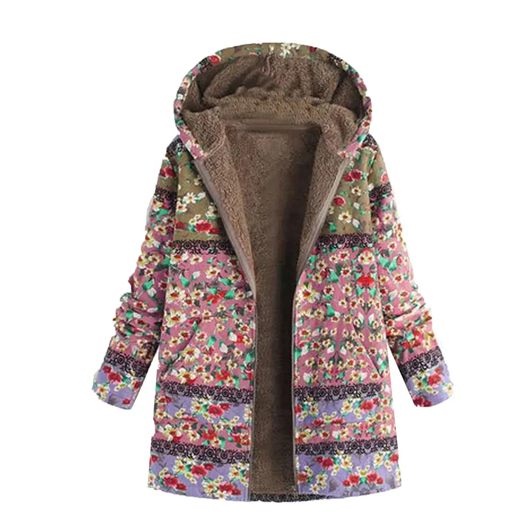 Drune | Lange Blümchenjacke für Frauen
