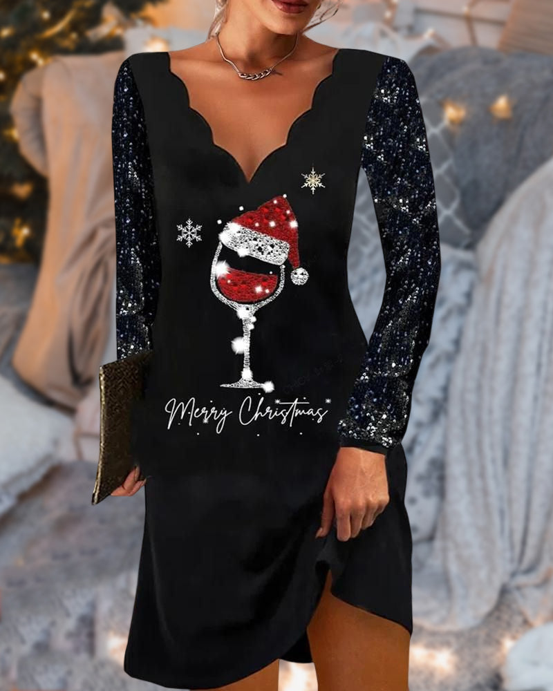 Drune | Bequem Chic V-Ausschnitt Cheer Dress