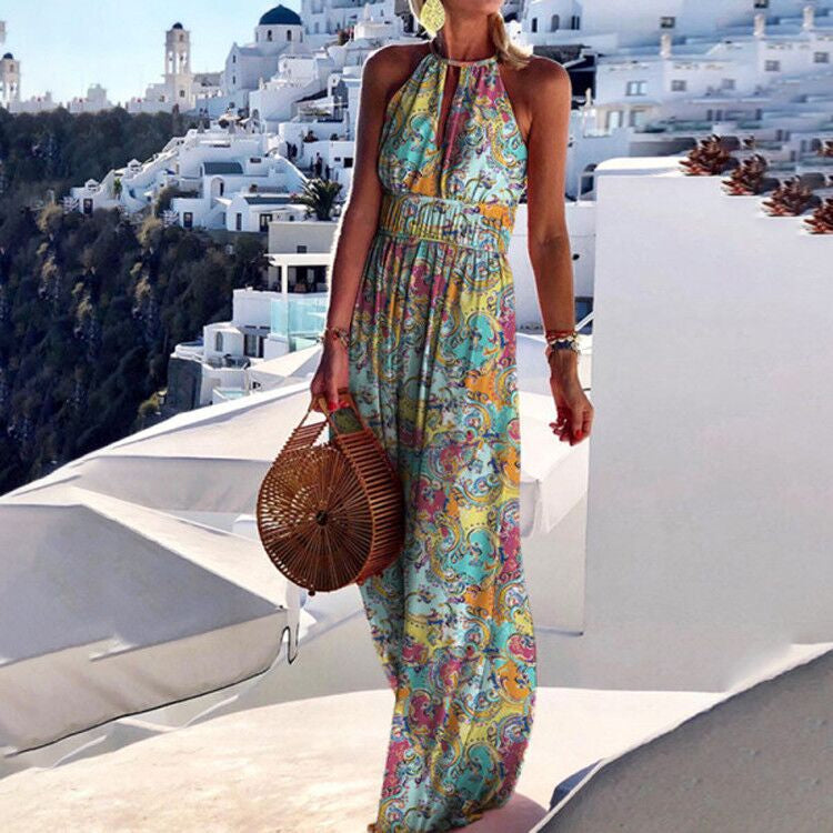 Drune | Boho Maxikleid Mit Neckholder