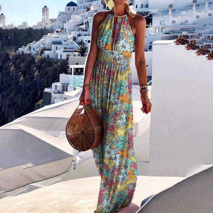Drune | Boho Maxikleid Mit Neckholder
