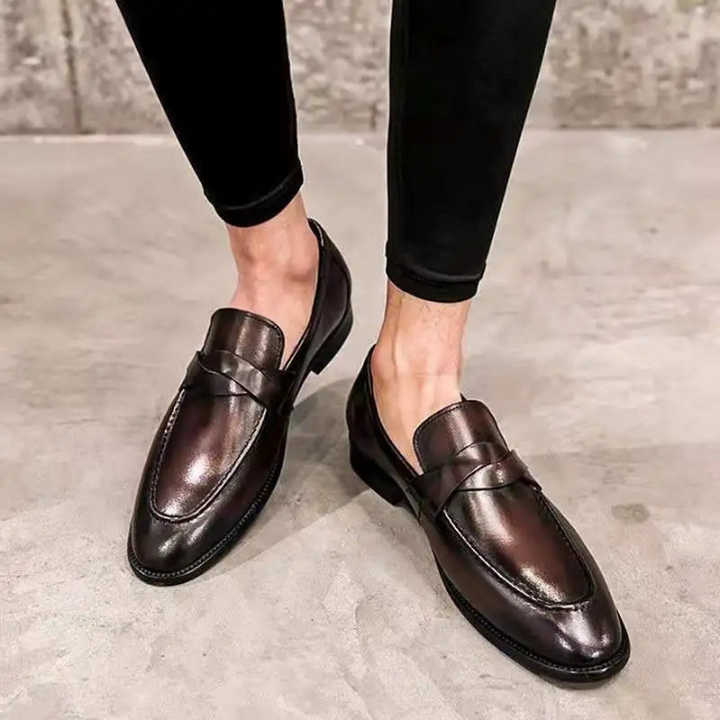 Drune | Herren Lässig Leder Slipper Leder Slipper Für Männer