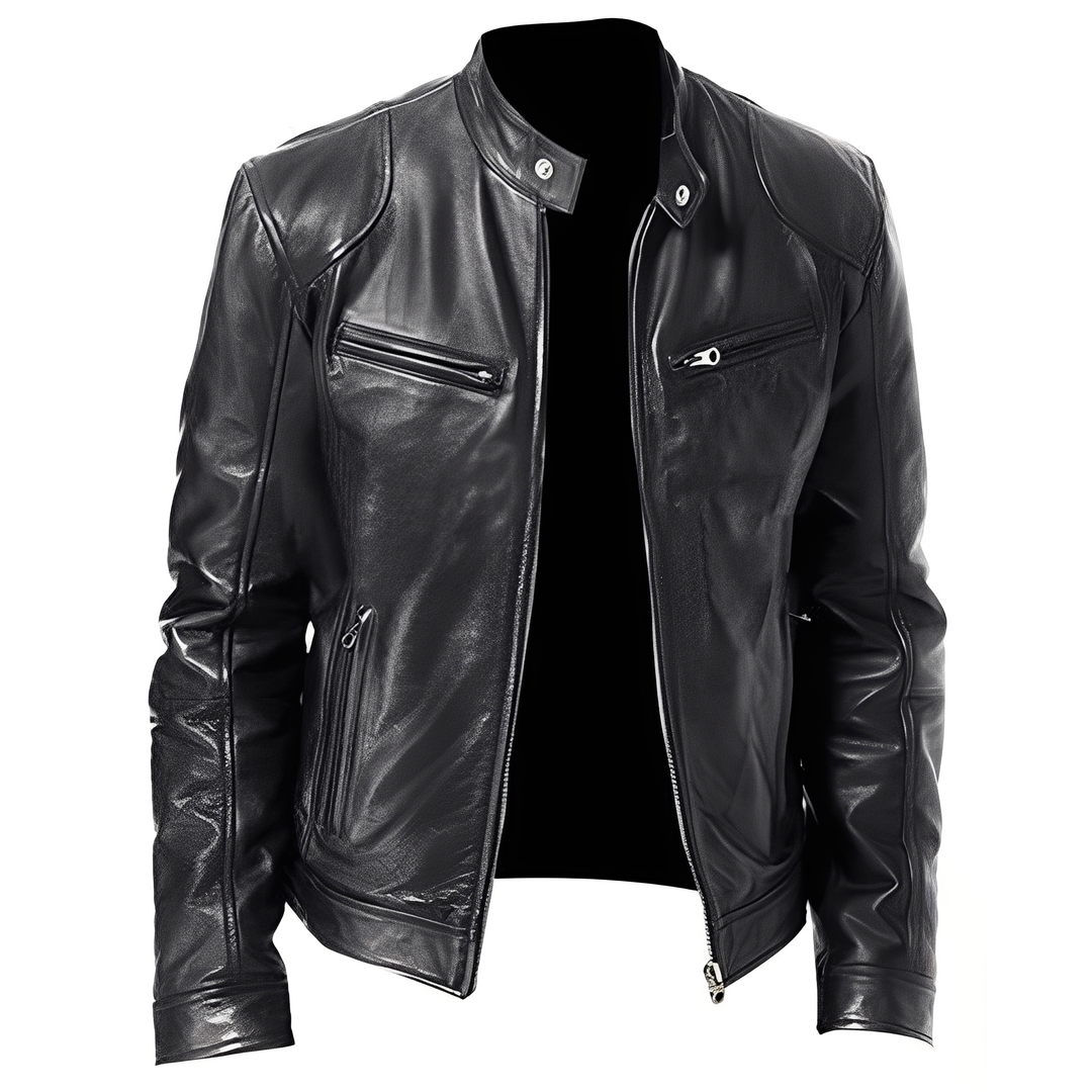 Drune | Freizeit PU Lederjacke für Männer