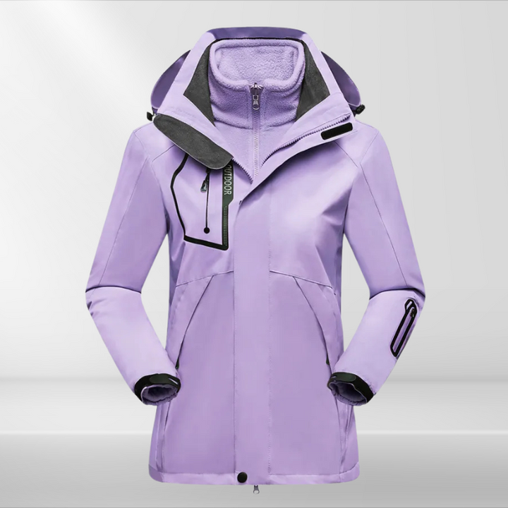 Drune | Outdoor-3-in-1-Wetterschutzjacke für Frauen