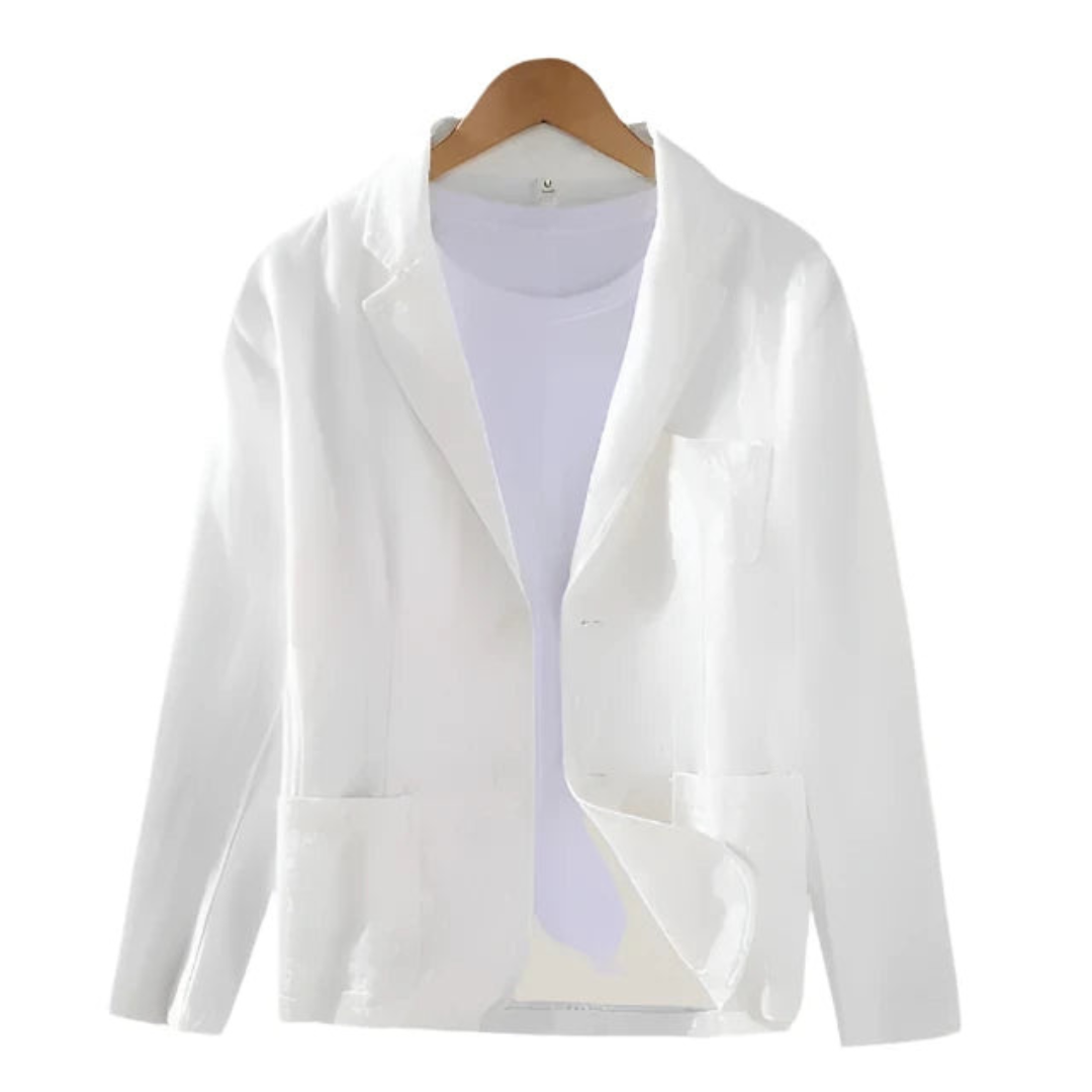 Drune | Herren Eleganter Italienischer Leinenblazer Charmante Jacke Für Männer