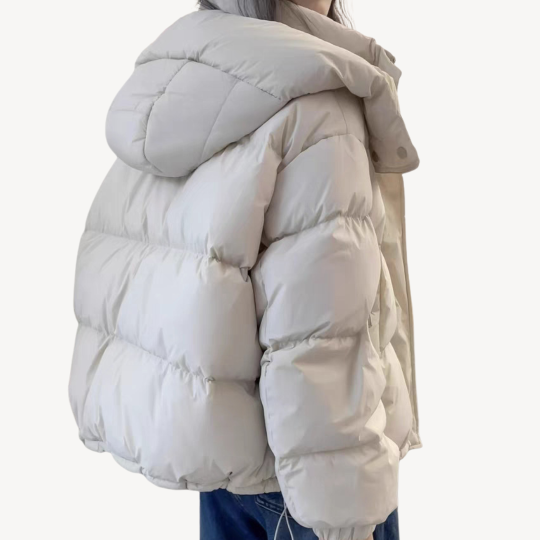 Drune | Übergroße Damen Pufferjacke mit Hohem Kragen und Reißverschluss