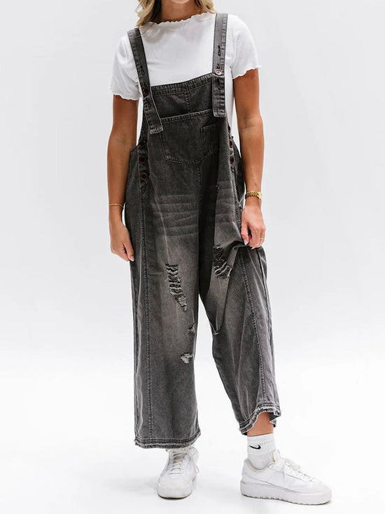 Drune | Damen Lockere Denim Overall Komfortabel & Stilvoll