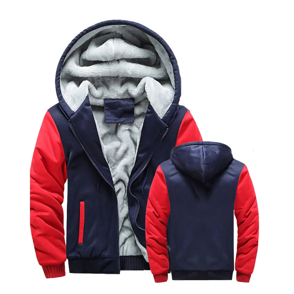 Drune | Herrenjacke Fleece Kapuze