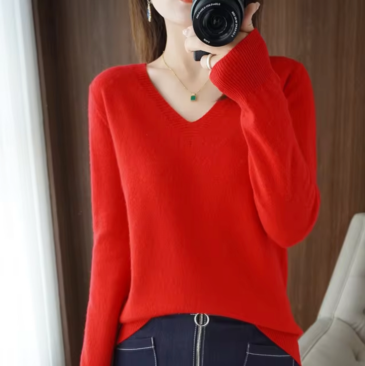 Drune | V-Ausschnitt Strickpullover