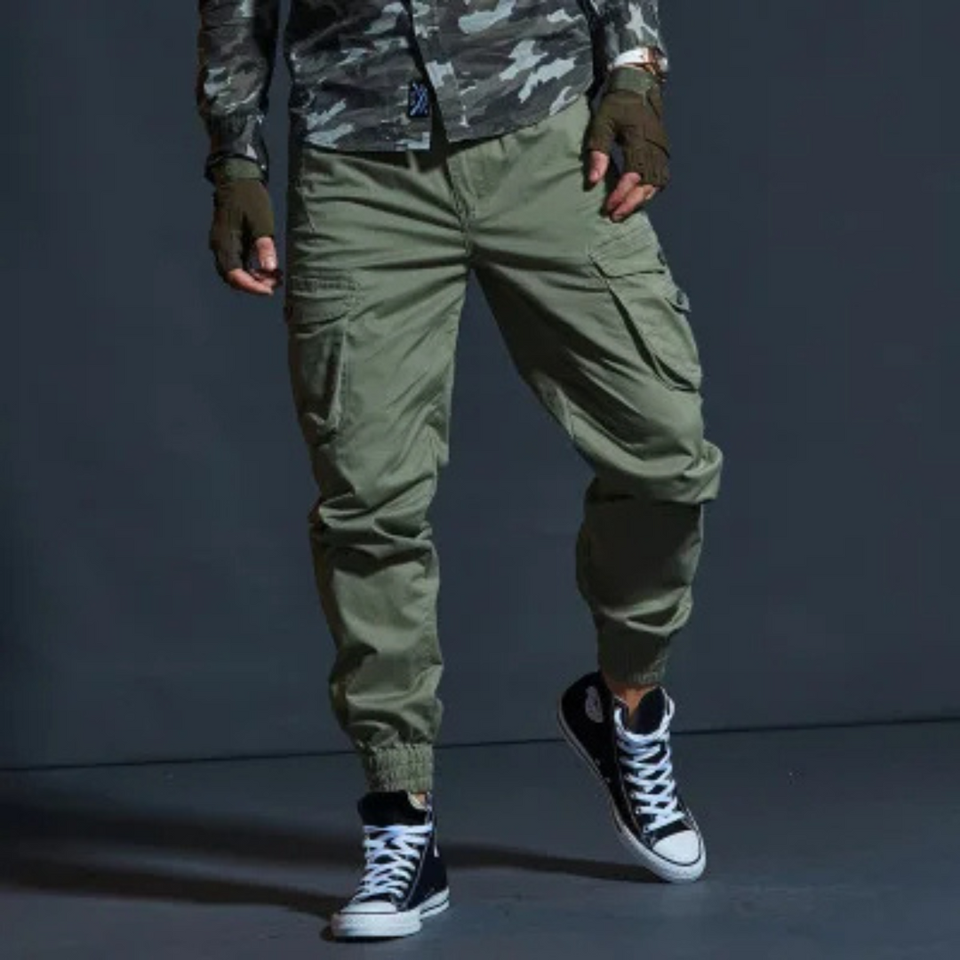 Drune | hohe Qualität elastische Taille cargohose herren