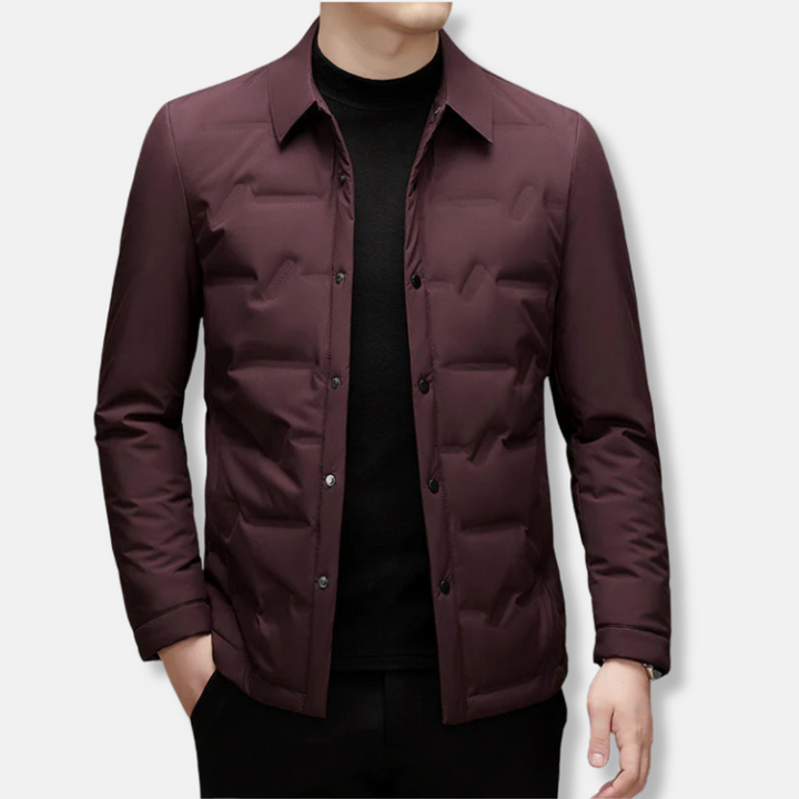 Drune | Daunenjacke - Slim Fit - Gefüttert - Knopfvorn - Wasserabweisend - Tailenlänge
