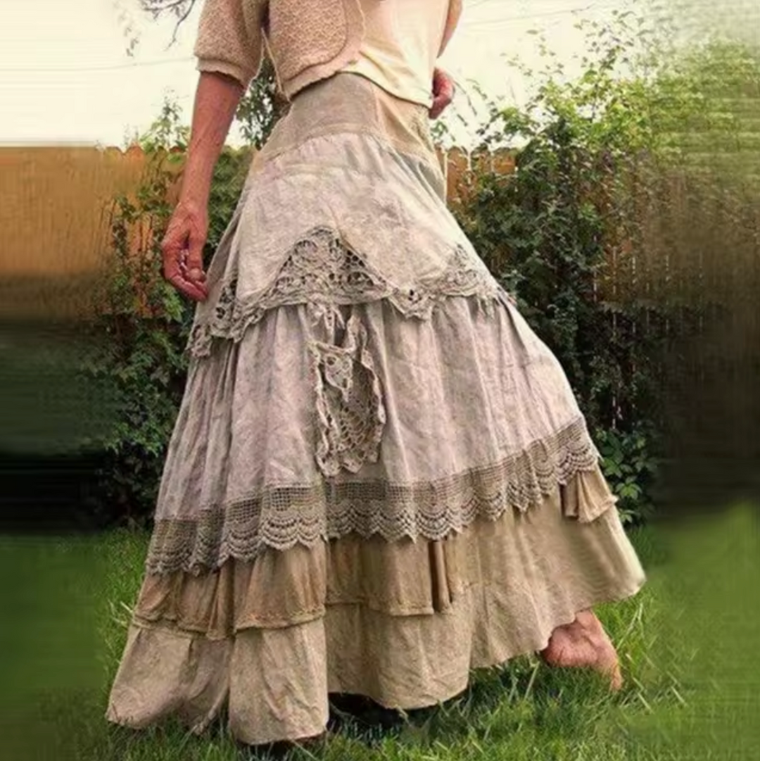 Drune | Langer Lagenrock Im Boho-Stil