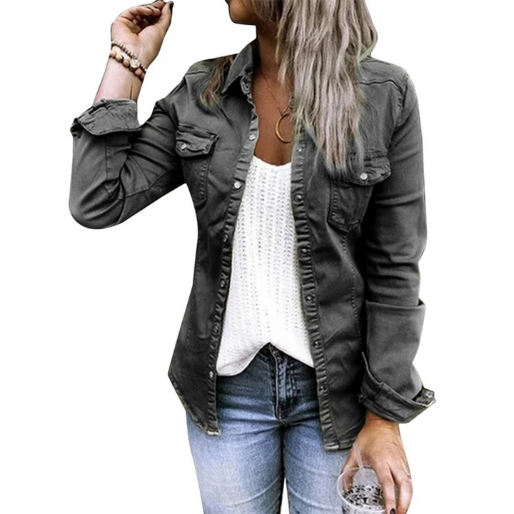 Drune | Damen Sommerjacke Im Military Denim Stil