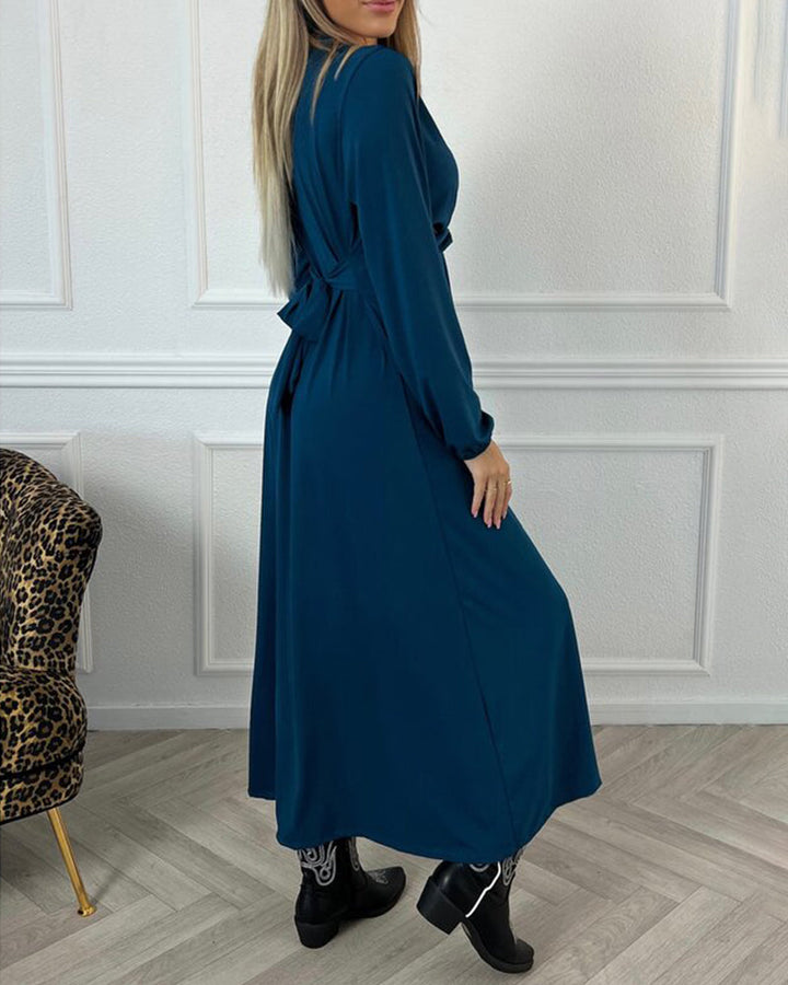 Drune | Einfarbiges Kleid mit Langen Ärmeln