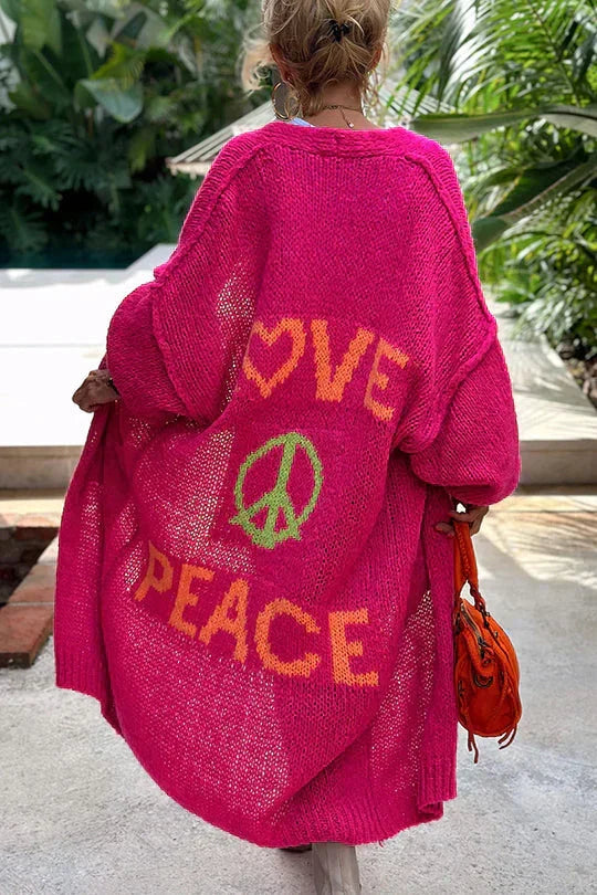 Drune | Peace Modische Strickjacke