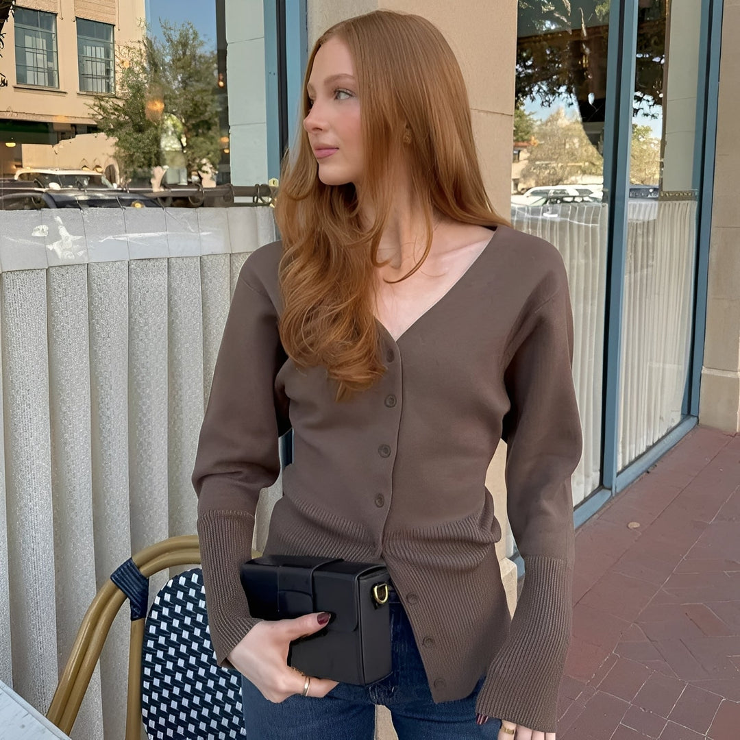 Drune | Stylischer, taillierter Cardigan-Mantel für Damen
