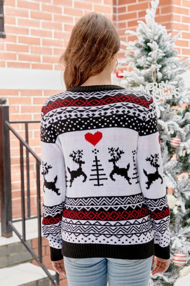 Drune | Weihnachtsbär & Geweih Strickpullover