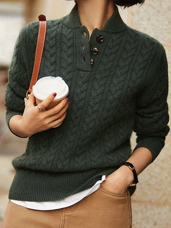 Drune | Kabelgestrickter Winterpullover Für Damen