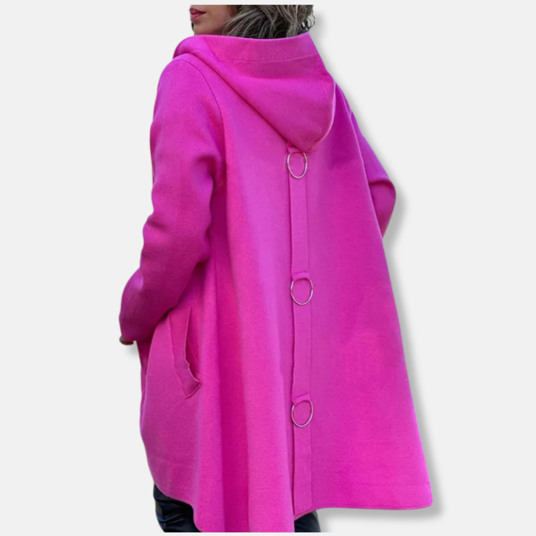 Drune | Wollmischung Relaxed Fit Kapuze Druckknopfschluss mittellange
