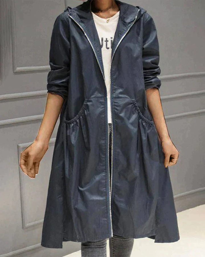 Drune | Regenjacke mit Reißverschluss Kapuze