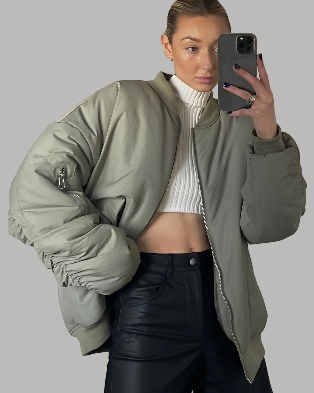 Drune | Lässige Oversize Bomberjacke für Frauen
