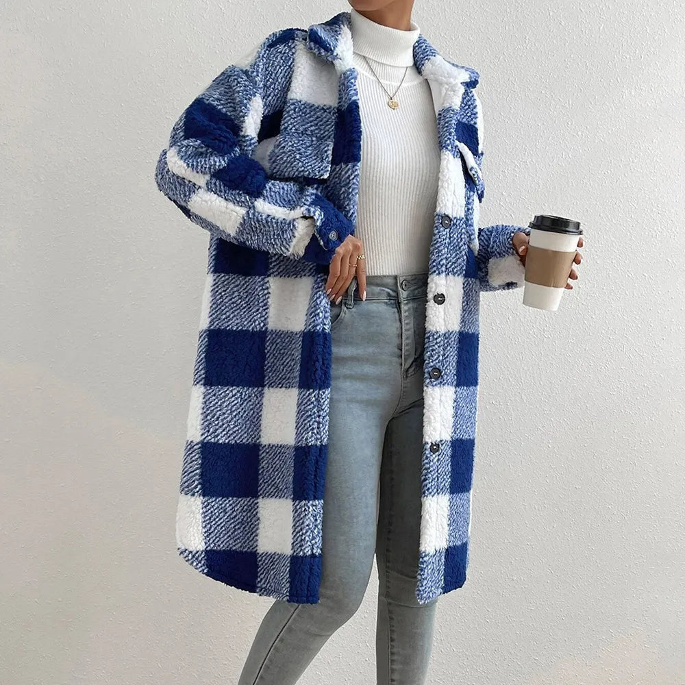 Drune | Damen Oversized Teddy Jacke Gemütlicher Stil