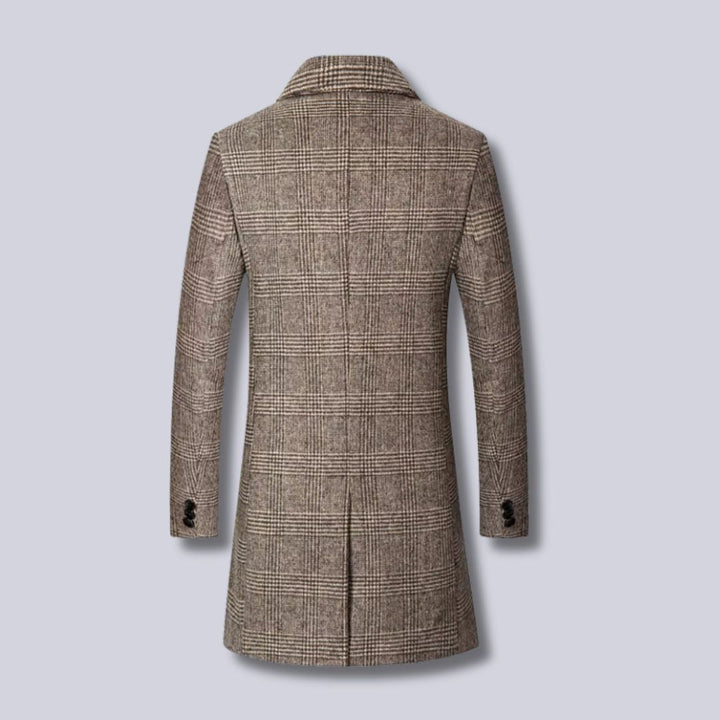Drune | Karierter Woll-Trenchcoat