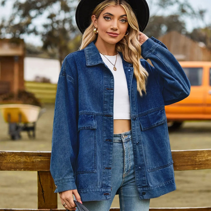 Drune | Klassisches Weinlese Denim Jacke für Damen