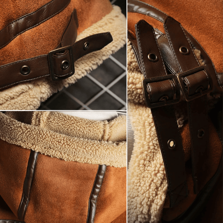 Drune | Sherpa Edge Suede Jacke