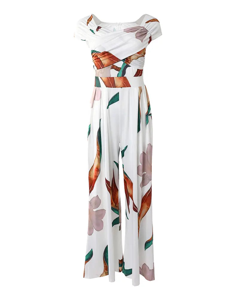 Drune | Elegantes Jumpsuit Kleid mit Blumenmuster