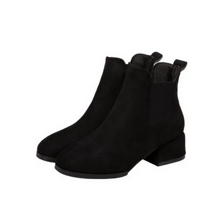 Drune | Elegante Einstieg Ankleboots mit Blockabsatz Damen Ankleboots